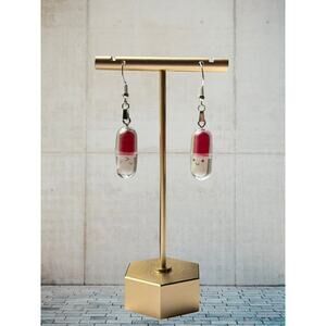 Take a Chill Pill Hook Style Earrings Nurse Doctor Nursing Medicine Pink